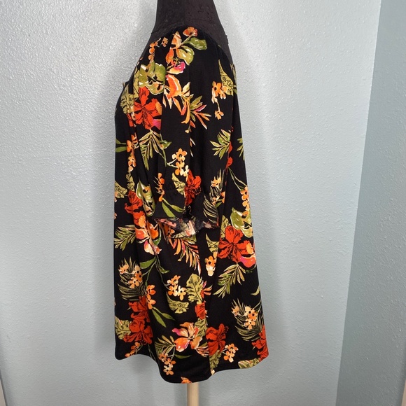 Cato Plus Size Black Floral Blouse - Picture 2 of 10
